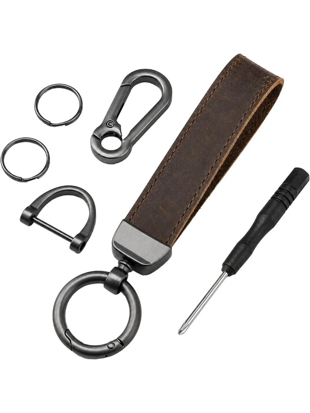Stylish Leather Key Chain for Men | Car Key Holder with Durable Strap